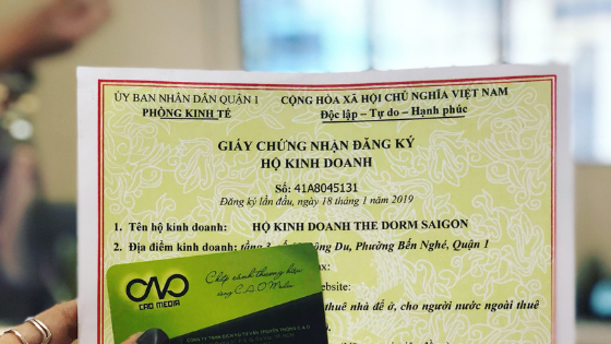 Giấy đăng ký hộ kinh doanh