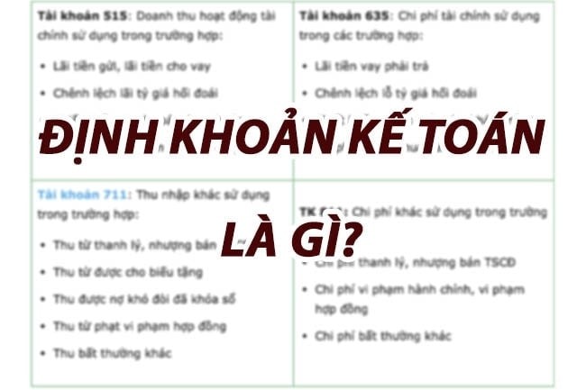 Định khoản kế toán là gì?