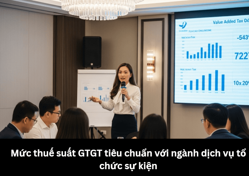 Mức thuế suất GTGT tiêu chuẩn với ngành dịch vụ tổ chức sự kiện